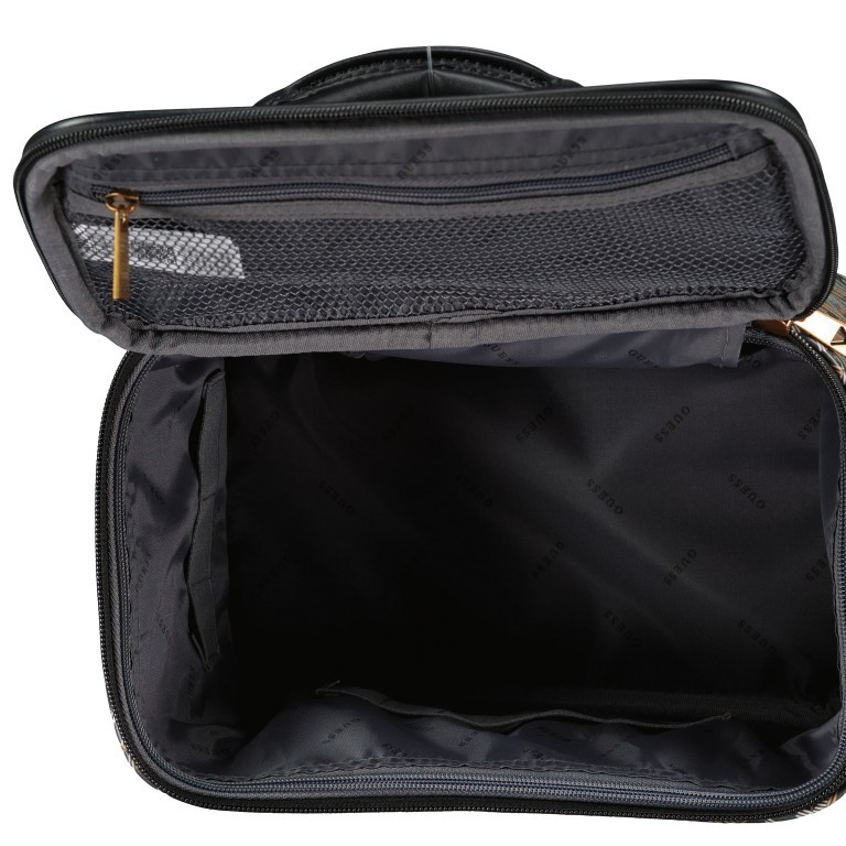 Kosmetikkoffer Wilder Travel Black Logo Cognac, Farbe: schwarz, Marke: Guess, EAN: 0190231659853, Abmessungen in cm: 21x28.5x19, Bild 5 von 5