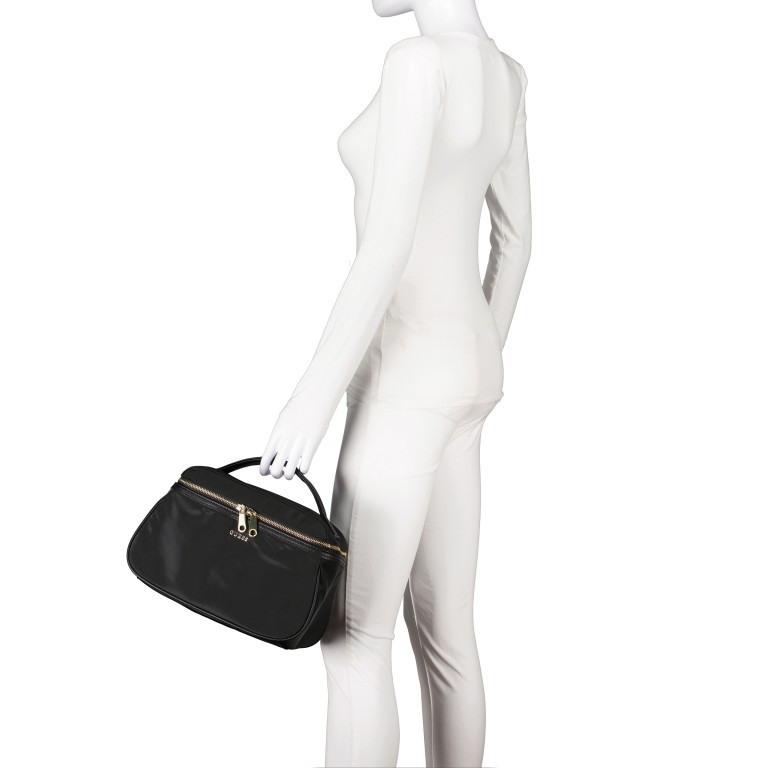 Kosmetikkoffer Eyen Black, Farbe: schwarz, Marke: Guess, EAN: 7619342134019, Abmessungen in cm: 30x19.5x14, Bild 4 von 5