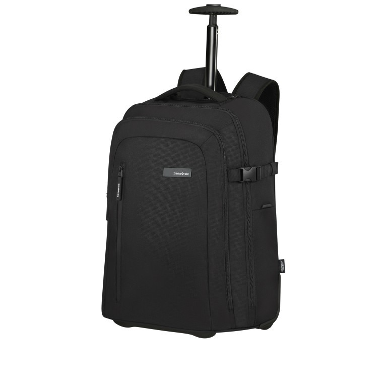Rucksack / Koffer Roader Laptop Backpack Wheels mit Laptopfach 17.3 Zoll Deep Black, Farbe: schwarz, Marke: Samsonite, EAN: 5400520163943, Abmessungen in cm: 39x55x22, Bild 2 von 7