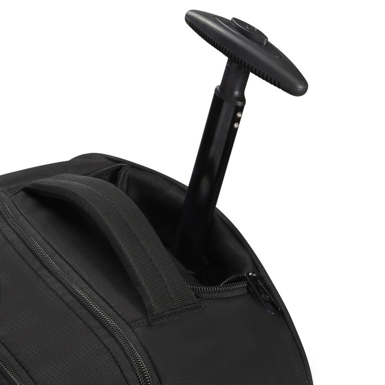 Rucksack / Koffer Roader Laptop Backpack Wheels mit Laptopfach 17.3 Zoll Deep Black, Farbe: schwarz, Marke: Samsonite, EAN: 5400520163943, Abmessungen in cm: 39x55x22, Bild 6 von 7