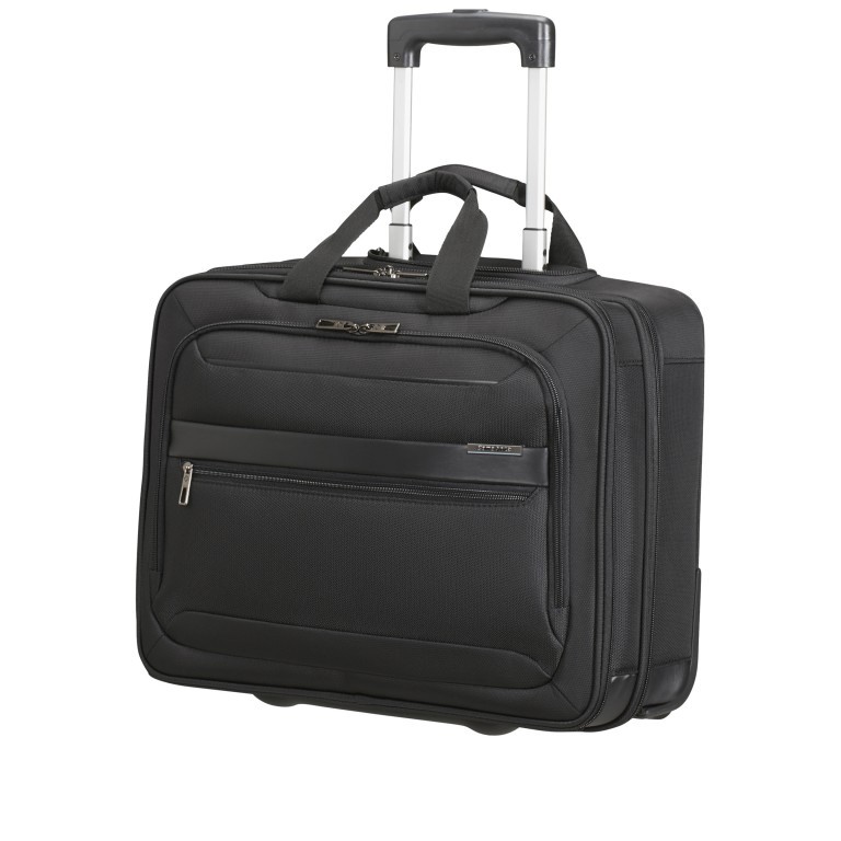 Pilotenkoffer Vectura Evo Business Case Wheels 17.3 Zoll mit USB-Anschluss Black, Farbe: schwarz, Marke: Samsonite, EAN: 5414847972058, Abmessungen in cm: 46x35x20, Bild 2 von 12