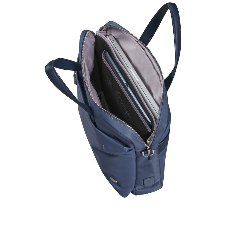 Laptoptasche Workationist mit Laptopfach 15.6 Zoll Blueberry, Farbe: blau/petrol, Marke: Samsonite, EAN: 5400520154088, Abmessungen in cm: 40x29x9.5, Bild 8 von 10