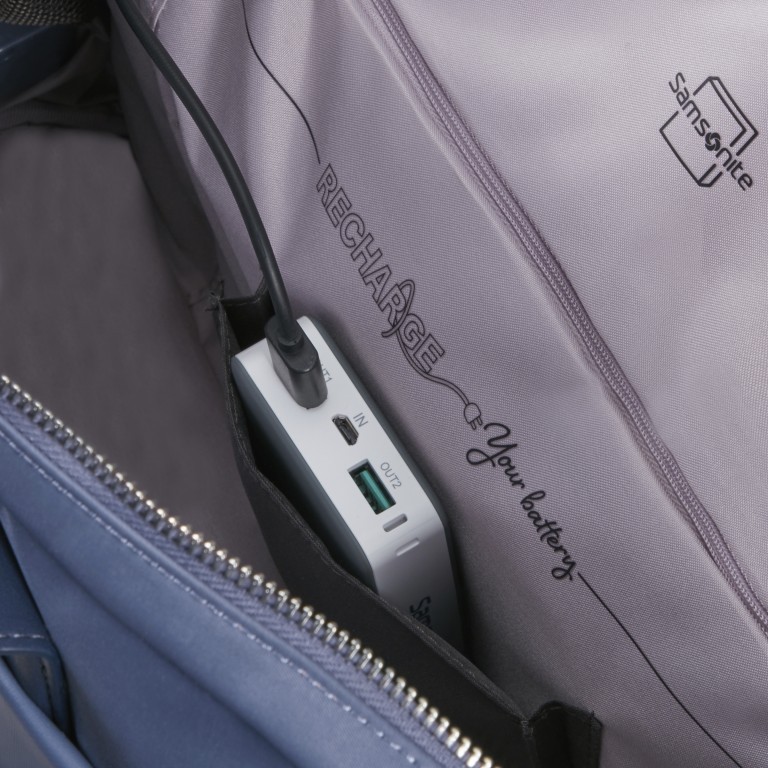 Laptoptasche Workationist mit Laptopfach 15.6 Zoll Blueberry, Farbe: blau/petrol, Marke: Samsonite, EAN: 5400520154088, Abmessungen in cm: 40x29x9.5, Bild 9 von 10