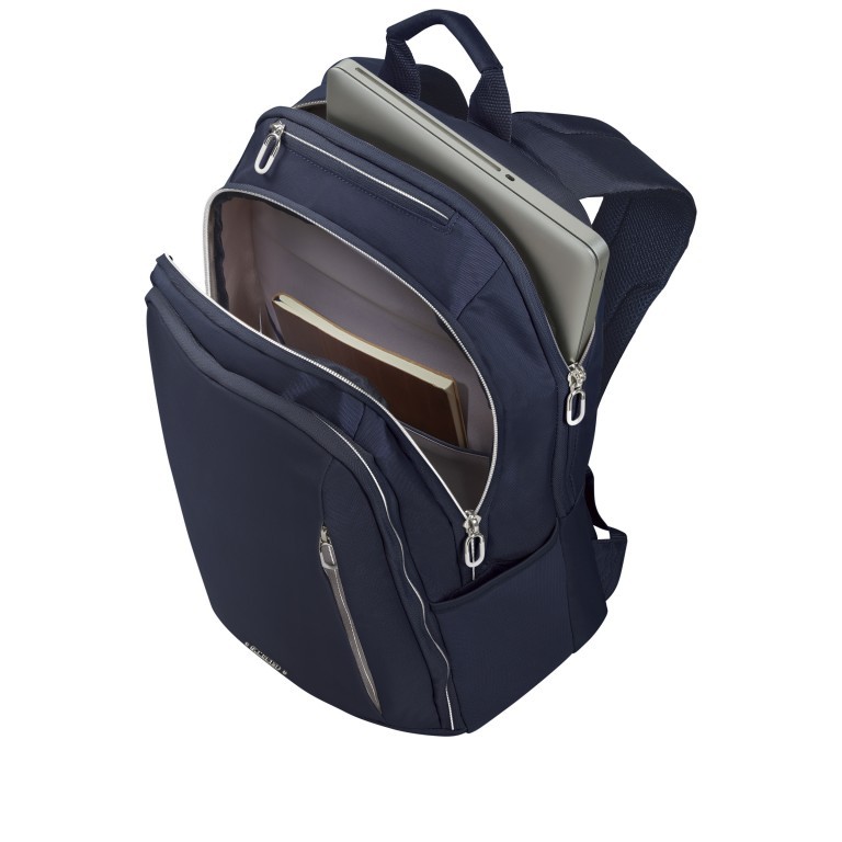 Rucksack Guardit Classy mit Laptopfach 15.6 Zoll Midnight Blue, Farbe: blau/petrol, Marke: Samsonite, EAN: 5400520128485, Abmessungen in cm: 27x54x15, Bild 7 von 8