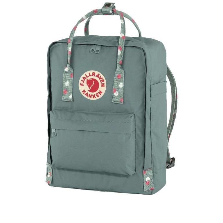 Rucksack Kånken Frost Green Confetti Pattern, Farbe: grün/oliv, Marke: Fjällräven, EAN: 7323450786397, Abmessungen in cm: 27x38x13, Bild 2 von 16