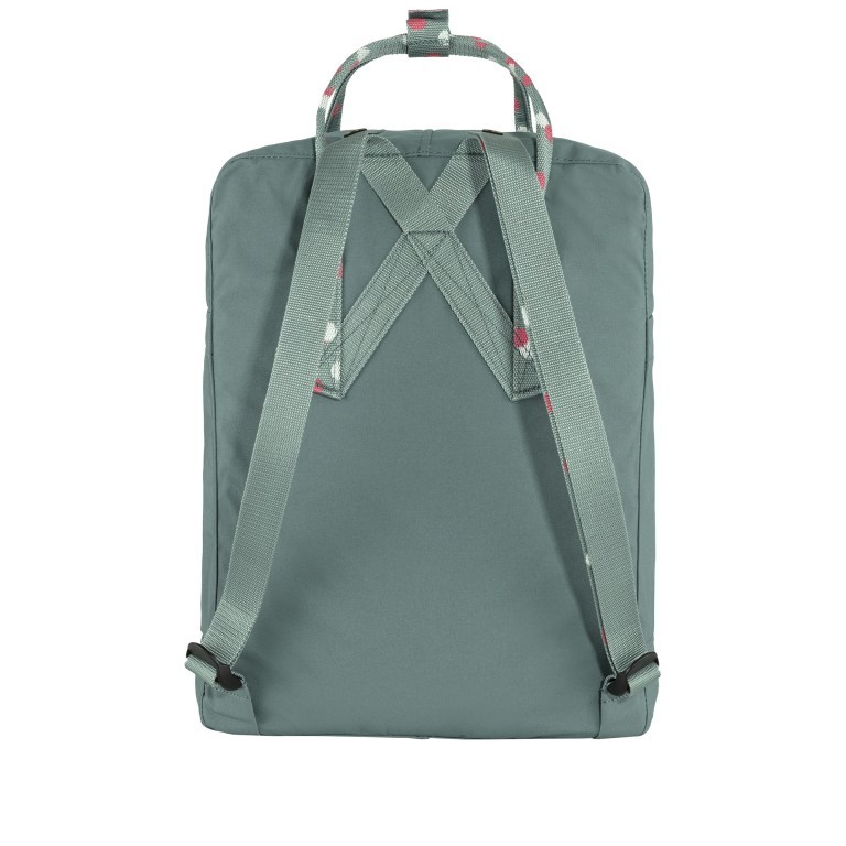 Rucksack Kånken Frost Green Confetti Pattern, Farbe: grün/oliv, Marke: Fjällräven, EAN: 7323450786397, Abmessungen in cm: 27x38x13, Bild 3 von 16