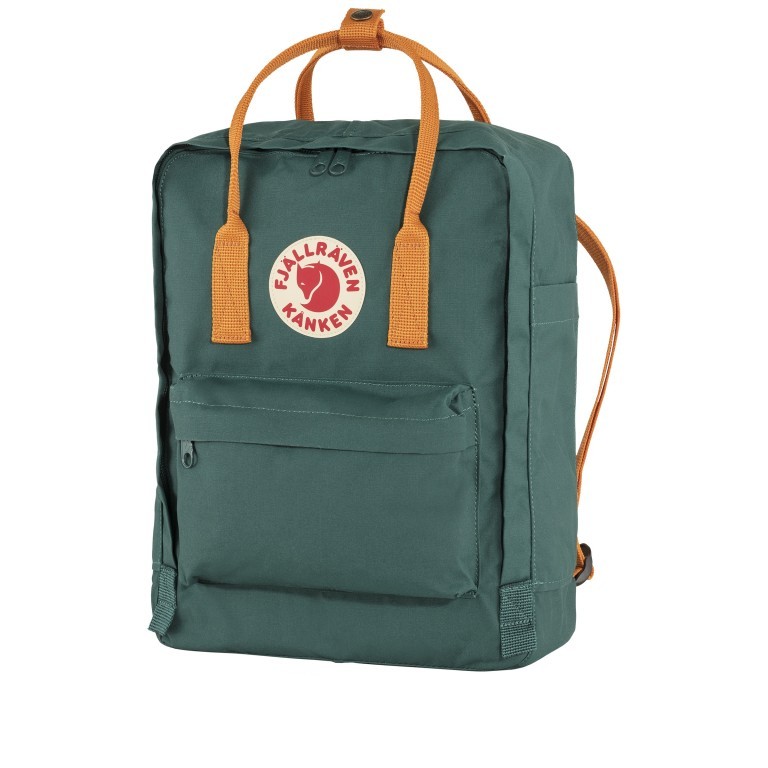 Rucksack Kånken Arctic Green-Spicy Orange, Farbe: grün/oliv, Marke: Fjällräven, EAN: 7323450786403, Abmessungen in cm: 27x38x13, Bild 2 von 16