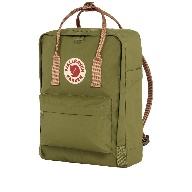 Rucksack Kånken Foliage Green Peach Sand, Farbe: grün/oliv, Marke: Fjällräven, EAN: 7323450857639, Abmessungen in cm: 27x38x13, Bild 2 von 15