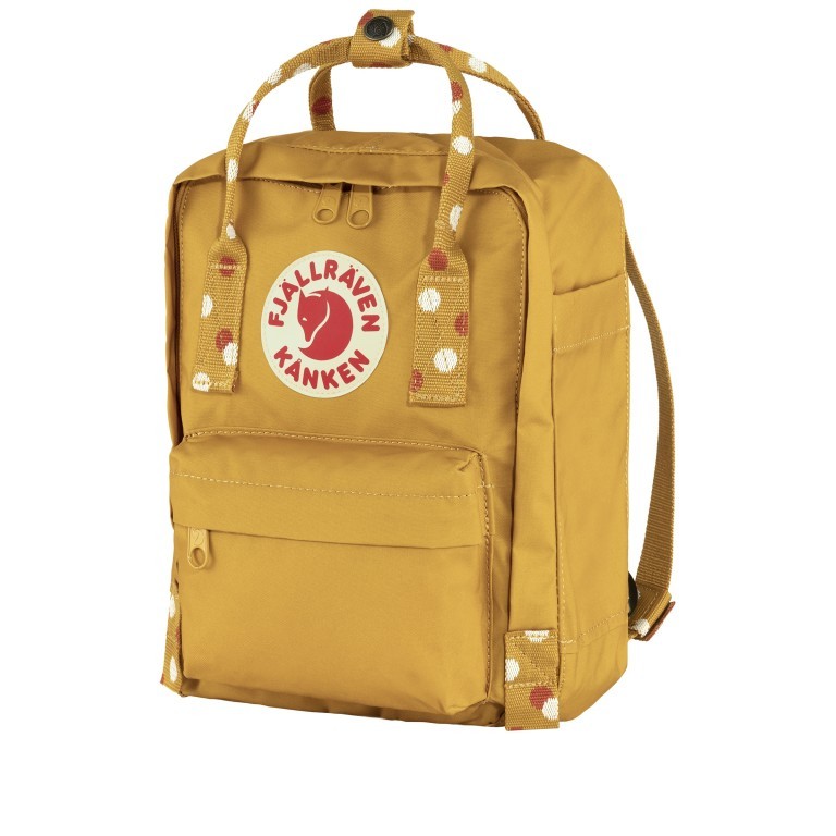 Rucksack Kånken Mini Ochre Confetti Pattern, Farbe: gelb, Marke: Fjällräven, EAN: 7323450792374, Abmessungen in cm: 20x29x13, Bild 2 von 15
