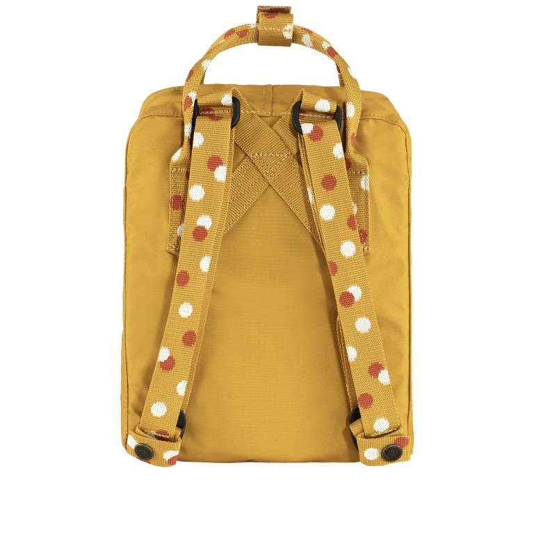 Rucksack Kånken Mini Ochre Confetti Pattern, Farbe: gelb, Marke: Fjällräven, EAN: 7323450792374, Abmessungen in cm: 20x29x13, Bild 3 von 15
