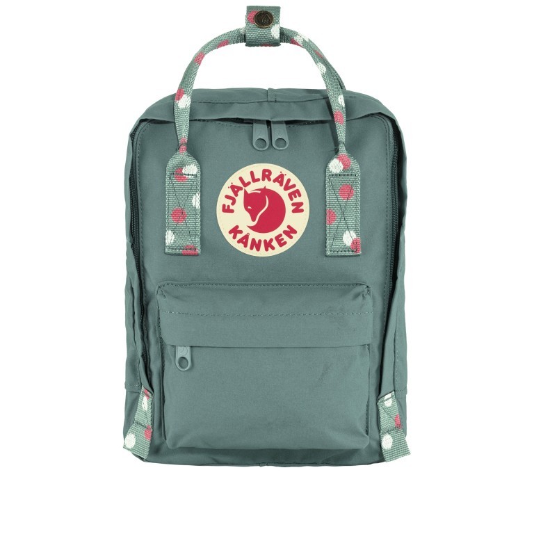 Rucksack Kånken Mini Frost Green Confetti Pattern, Farbe: grün/oliv, Marke: Fjällräven, EAN: 7323450792411, Abmessungen in cm: 20x29x13, Bild 1 von 15