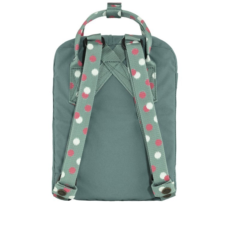 Rucksack Kånken Mini Frost Green Confetti Pattern, Farbe: grün/oliv, Marke: Fjällräven, EAN: 7323450792411, Abmessungen in cm: 20x29x13, Bild 3 von 15