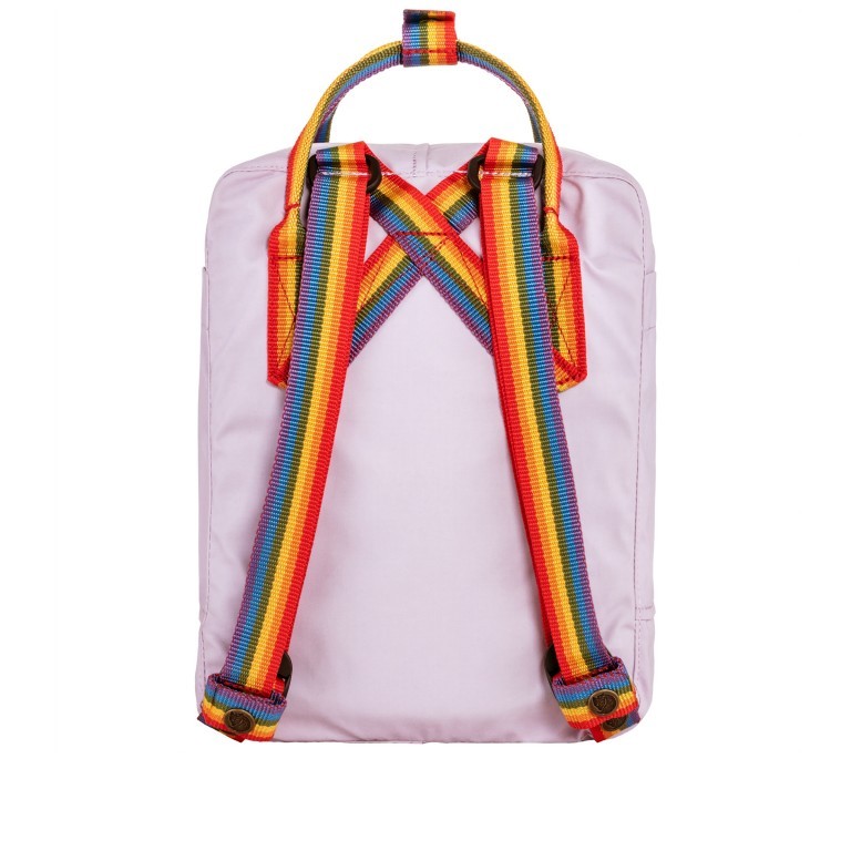 Rucksack Kånken Mini Pastel Lavender Rainbow Pattern, Farbe: flieder/lila, Marke: Fjällräven, EAN: 7323450857783, Abmessungen in cm: 20x29x13, Bild 3 von 13