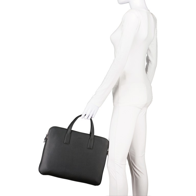 Aktentasche Crosstown Documentcase S Black, Farbe: schwarz, Marke: BOSS, EAN: 4043201848039, Abmessungen in cm: 38x29x4, Bild 4 von 9