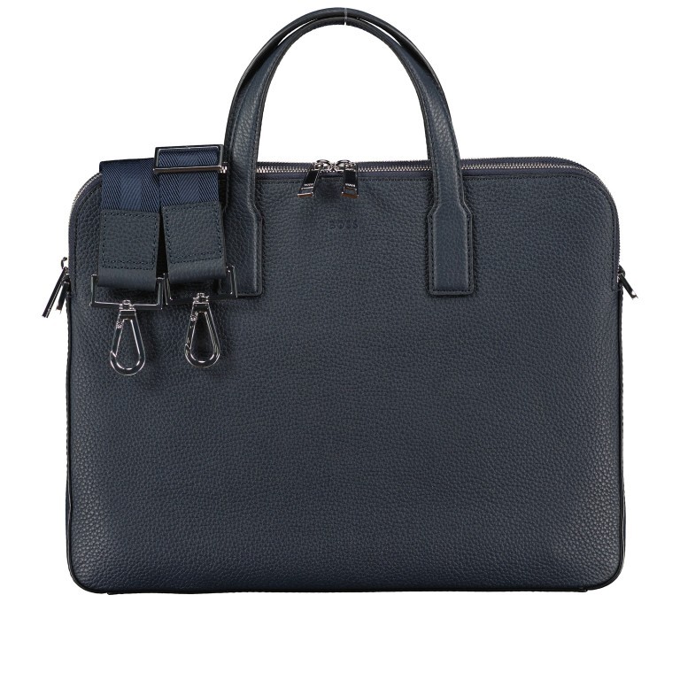 Aktentasche Crosstown Documentcase S Navy, Farbe: blau/petrol, Marke: BOSS, EAN: 4063534115110, Abmessungen in cm: 38x29x4, Bild 1 von 9