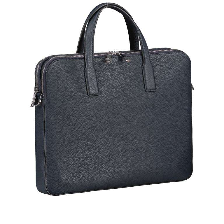 Aktentasche Crosstown Documentcase S Navy, Farbe: blau/petrol, Marke: BOSS, EAN: 4063534115110, Abmessungen in cm: 38x29x4, Bild 2 von 9