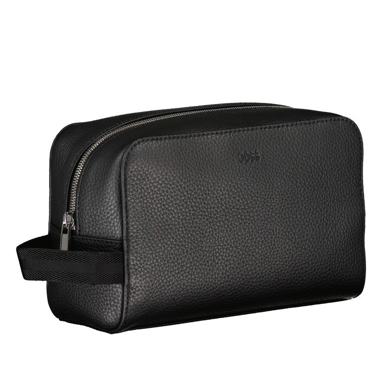 Kulturtasche Crosstown Washbag Black, Farbe: schwarz, Marke: BOSS, EAN: 4063535023254, Abmessungen in cm: 24.5x15.5x10.5, Bild 2 von 5