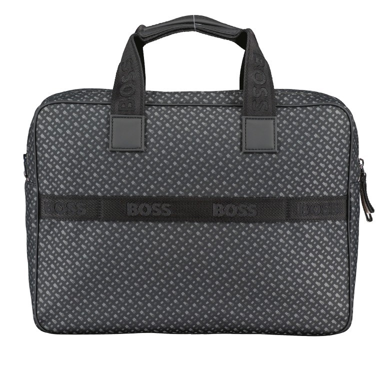 Aktentasche Byron Document Case Black, Farbe: schwarz, Marke: BOSS, EAN: 4063535022950, Abmessungen in cm: 40x29x13, Bild 3 von 8