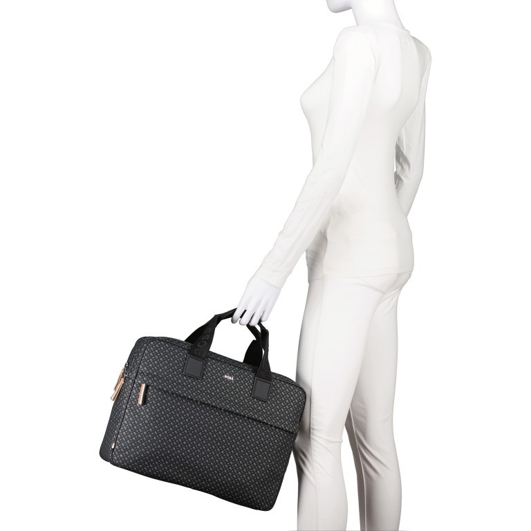 Aktentasche Byron Document Case Black, Farbe: schwarz, Marke: BOSS, EAN: 4063535022950, Abmessungen in cm: 40x29x13, Bild 4 von 8