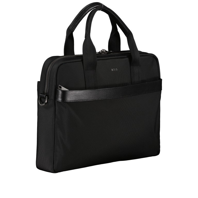 Aktentasche First Class mit Laptopfach Black, Farbe: schwarz, Marke: BOSS, EAN: 4021417359099, Abmessungen in cm: 37.5x28x6, Bild 2 von 7