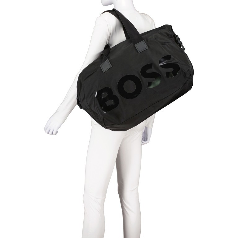Reisetasche Catch Weekender Black, Farbe: schwarz, Marke: BOSS, EAN: 4063535023377, Abmessungen in cm: 47x37x26, Bild 4 von 8