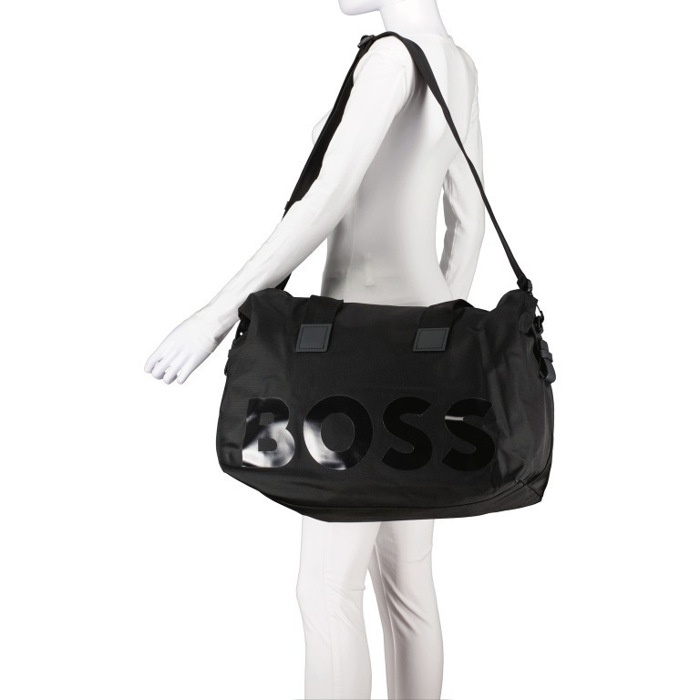 Reisetasche Catch Weekender Black, Farbe: schwarz, Marke: BOSS, EAN: 4063535023377, Abmessungen in cm: 47x37x26, Bild 6 von 8