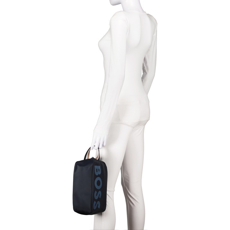 Kulturbeutel Catch Wash Bag Dark Blue, Farbe: blau/petrol, Marke: BOSS, EAN: 4063535022677, Abmessungen in cm: 25x16x10.5, Bild 4 von 5