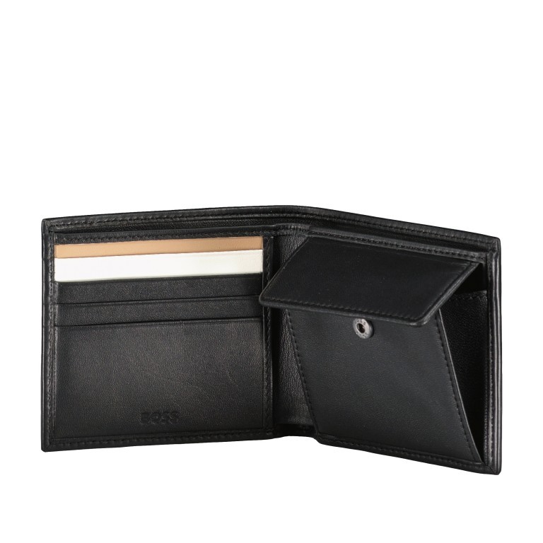 Geldbörse Byron Black, Farbe: schwarz, Marke: BOSS, EAN: 4063535025180, Abmessungen in cm: 11x9.5x3, Bild 4 von 4