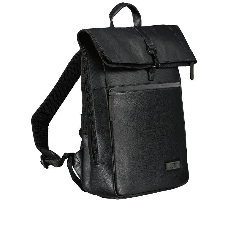 Rucksack Stockholm Courier Backpack Black, Farbe: schwarz, Marke: Jost, EAN: 4025307785555, Abmessungen in cm: 30.5x44x13, Bild 2 von 8