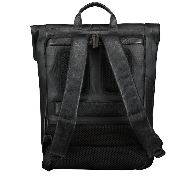 Rucksack Stockholm Courier Backpack Black, Farbe: schwarz, Marke: Jost, EAN: 4025307785555, Abmessungen in cm: 30.5x44x13, Bild 4 von 8