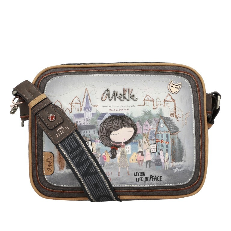 Umhängetasche Voice Triple Compartment Shoulder Bag Blau, Farbe: blau/petrol, Marke: Anekke, EAN: 8434172052628, Abmessungen in cm: 25x19x6, Bild 1 von 9