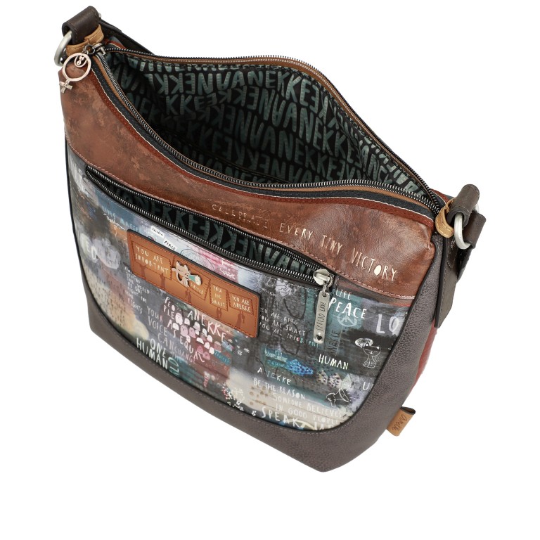 Umhängetasche Voice Medium Shoulder Bag Blau, Farbe: blau/petrol, Marke: Anekke, EAN: 8434172052635, Abmessungen in cm: 29x25x11, Bild 9 von 9