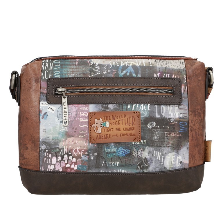 Umhängetasche Voice Shoulder Bag Blau, Farbe: blau/petrol, Marke: Anekke, EAN: 8434172052680, Abmessungen in cm: 26x21x4, Bild 4 von 9