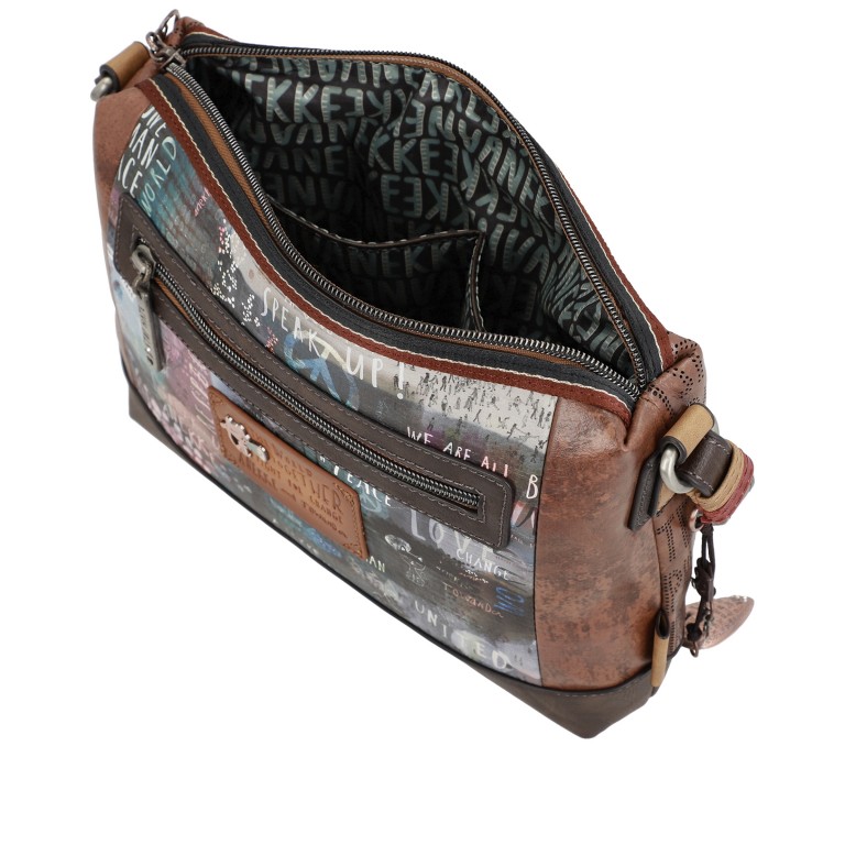 Umhängetasche Voice Shoulder Bag Blau, Farbe: blau/petrol, Marke: Anekke, EAN: 8434172052680, Abmessungen in cm: 26x21x4, Bild 8 von 9