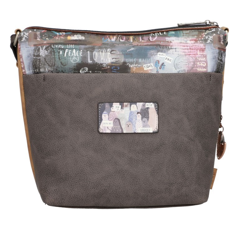 Beuteltasche Voice Large Shoulder Bag Blau, Farbe: blau/petrol, Marke: Anekke, EAN: 8434172052802, Abmessungen in cm: 26x26x13, Bild 5 von 9