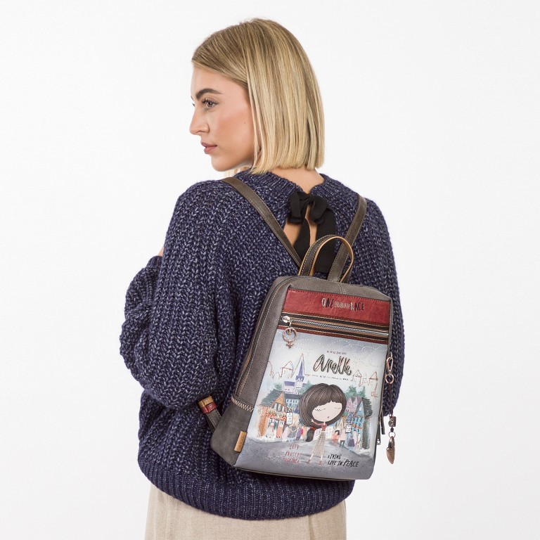 Rucksack Voice Backpack Blau, Farbe: blau/petrol, Marke: Anekke, EAN: 8434172053052, Abmessungen in cm: 26x32x10, Bild 6 von 9