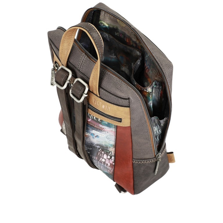 Rucksack Voice Backpack Blau, Farbe: blau/petrol, Marke: Anekke, EAN: 8434172053052, Abmessungen in cm: 26x32x10, Bild 8 von 9