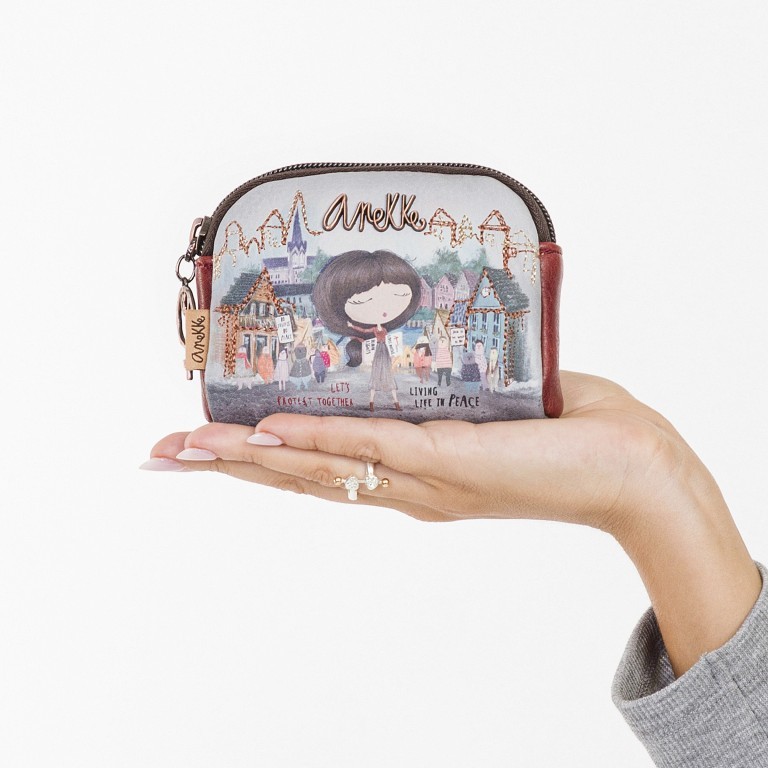 Schlüsseletui Voice Small Coin Purse Blau, Farbe: blau/petrol, Marke: Anekke, EAN: 8434172054288, Abmessungen in cm: 12x9x3, Bild 5 von 7