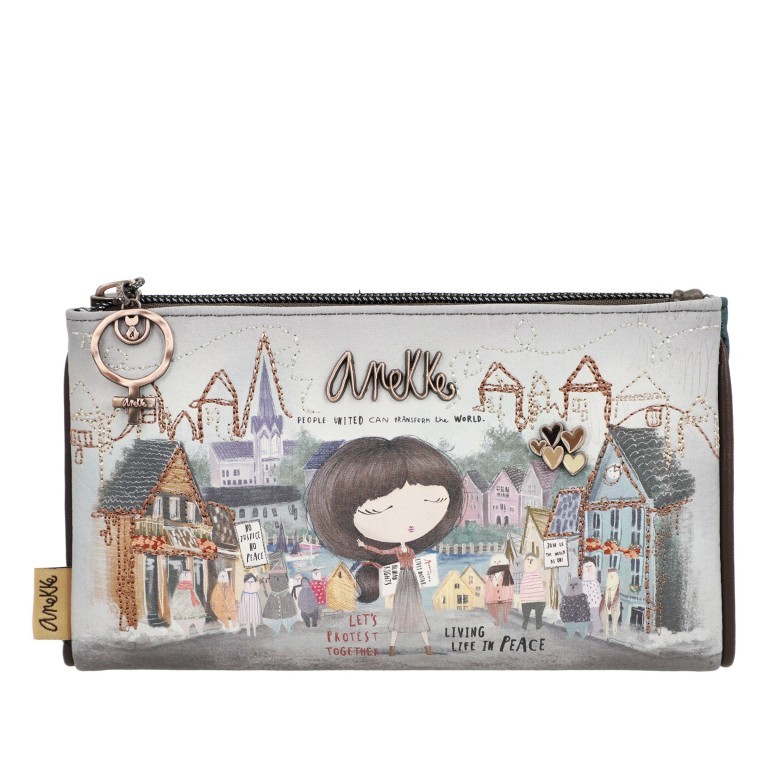 Geldbörse Voice Large Wallet Blau, Farbe: blau/petrol, Marke: Anekke, EAN: 8434172056220, Abmessungen in cm: 18x9.5x3, Bild 1 von 10
