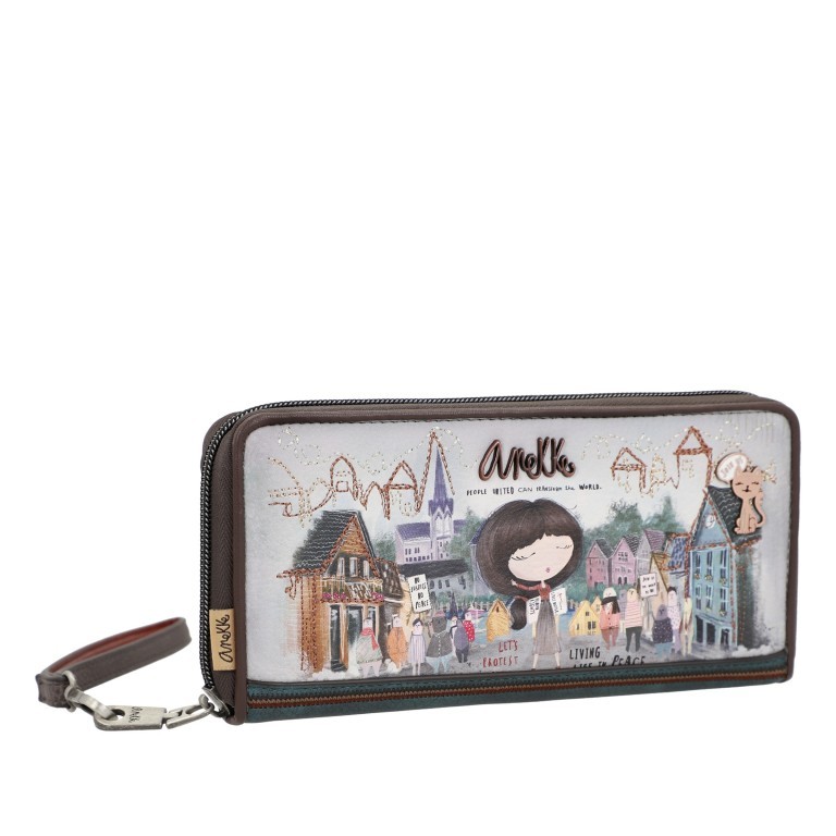 Geldbörse Voice Respect Large Wallet mit abnehmbarer Handschlaufe Blau, Farbe: blau/petrol, Marke: Anekke, EAN: 8434172056237, Abmessungen in cm: 20.5x10.5x2.5, Bild 2 von 9