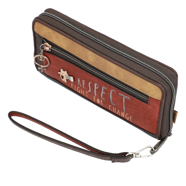 Geldbörse Voice Respect Large Wallet mit abnehmbarer Handschlaufe Blau, Farbe: blau/petrol, Marke: Anekke, EAN: 8434172056237, Abmessungen in cm: 20.5x10.5x2.5, Bild 4 von 9