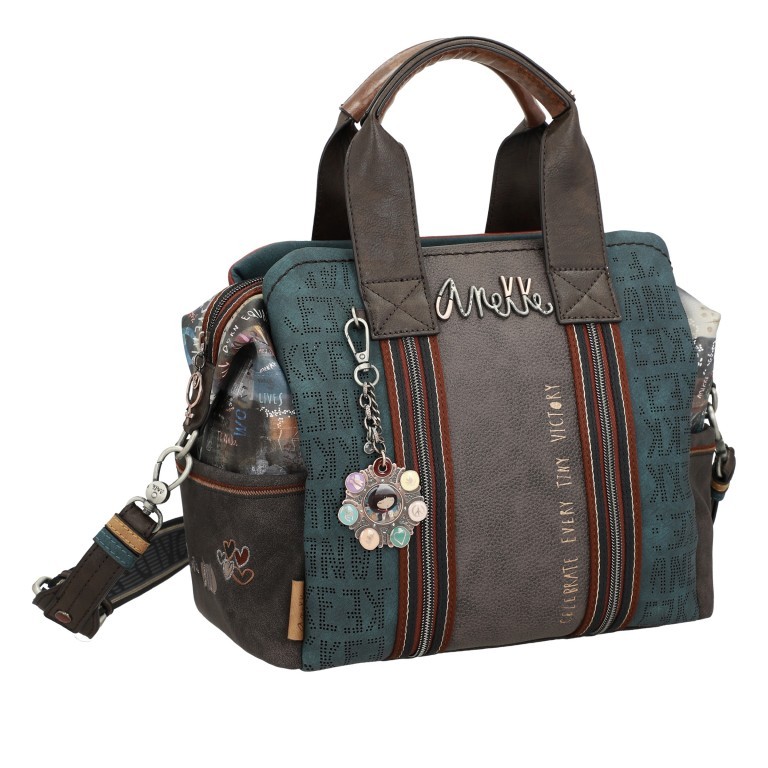 Handtasche Voice Respect Shoulder Bag Blau, Farbe: blau/petrol, Marke: Anekke, EAN: 8434172056275, Abmessungen in cm: 30x25x16, Bild 3 von 9