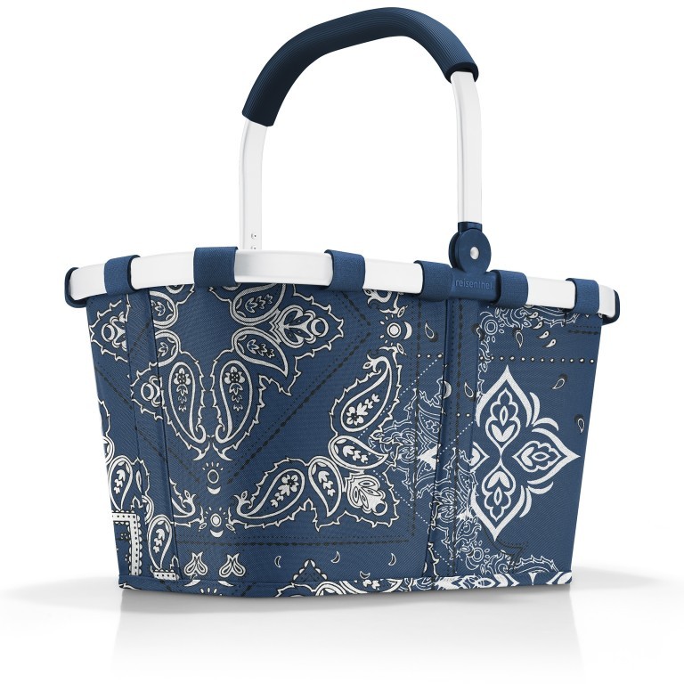 Einkaufskorb Carrybag Frame Bandana Blue, Farbe: blau/petrol, Marke: Reisenthel, EAN: 4012013729782, Abmessungen in cm: 48x29x28, Bild 1 von 4