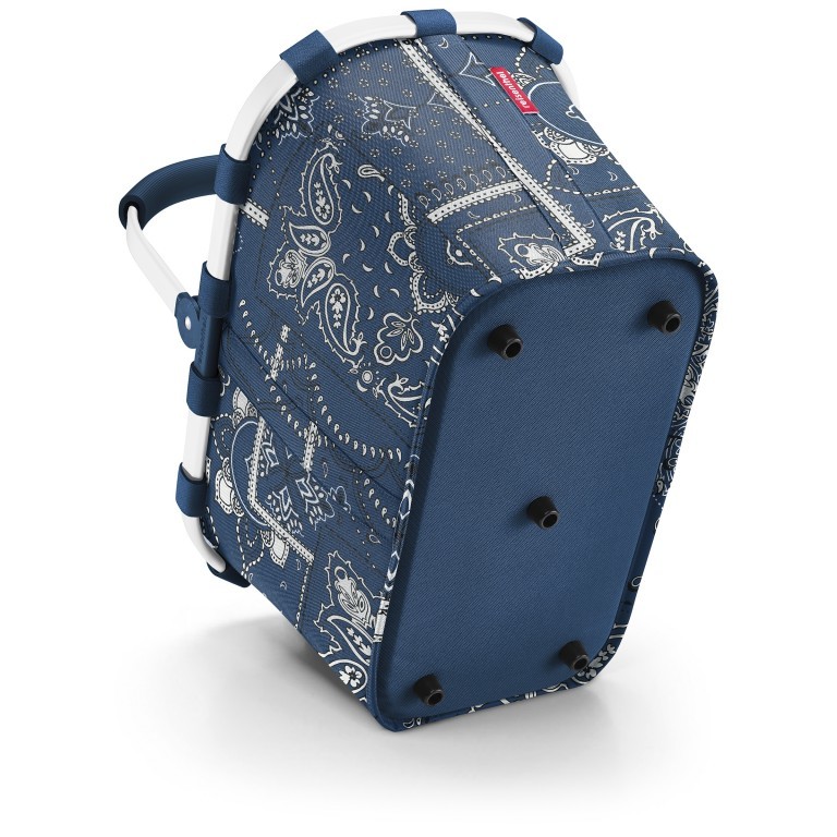 Einkaufskorb Carrybag Frame Bandana Blue, Farbe: blau/petrol, Marke: Reisenthel, EAN: 4012013729782, Abmessungen in cm: 48x29x28, Bild 3 von 4