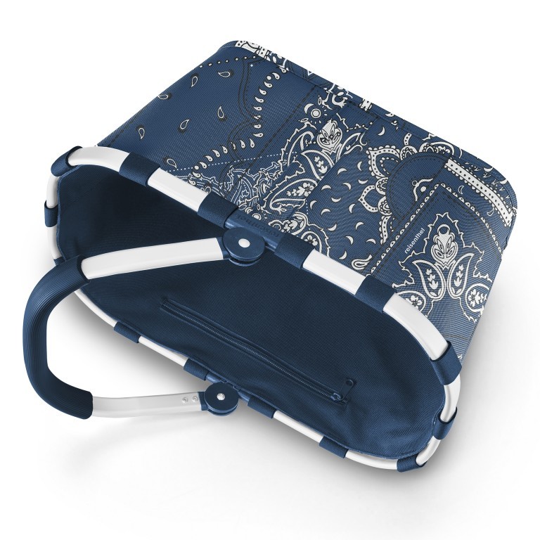 Einkaufskorb Carrybag Frame Bandana Blue, Farbe: blau/petrol, Marke: Reisenthel, EAN: 4012013729782, Abmessungen in cm: 48x29x28, Bild 4 von 4