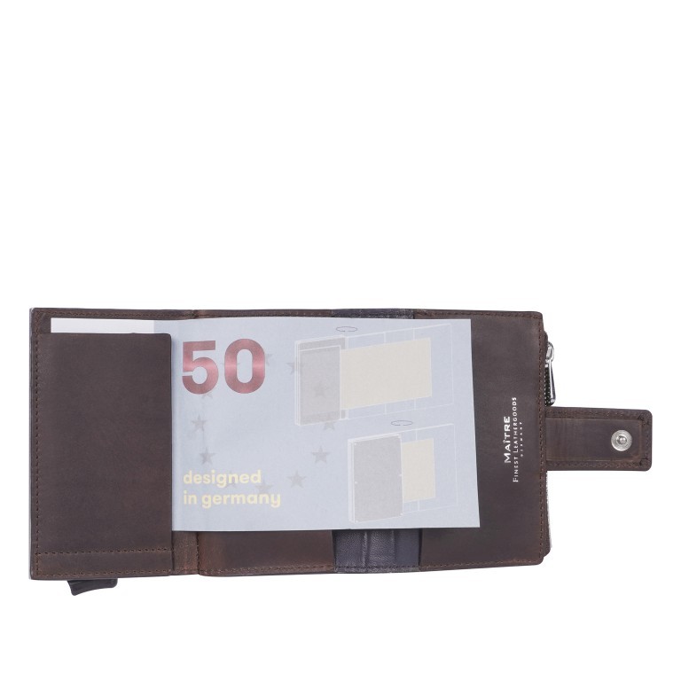 Geldbörse Birkheim E-Cage C-Four mit RFID-Schutz Dunkelbraun, Farbe: braun, Marke: Maitre, EAN: 4048835091776, Abmessungen in cm: 6.5x10x2, Bild 5 von 5