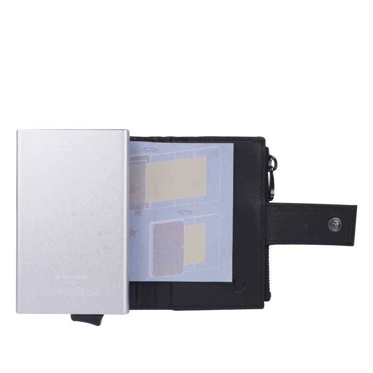Geldbörse Carter E-Cage C-Four mit RFID-Schutz Black, Farbe: schwarz, Marke: Strellson, EAN: 4048835091707, Abmessungen in cm: 6.5x10x2.5, Bild 5 von 6
