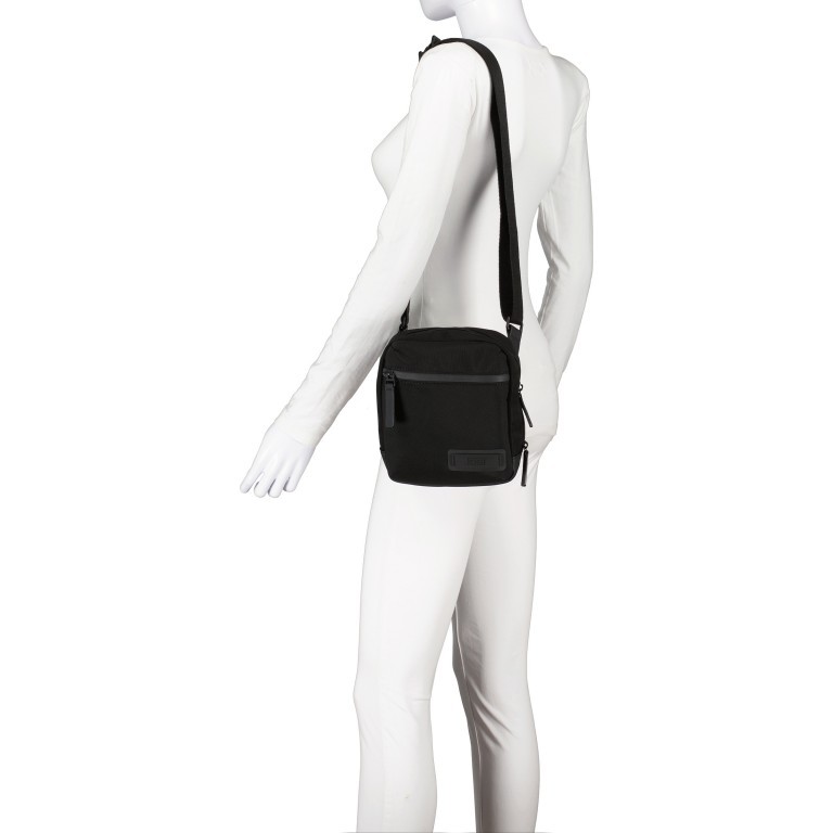 Umhängetasche Tallinn Shoulder Bag XS Black, Farbe: schwarz, Marke: Jost, EAN: 4025307782394, Abmessungen in cm: 18x21x6.5, Bild 4 von 6