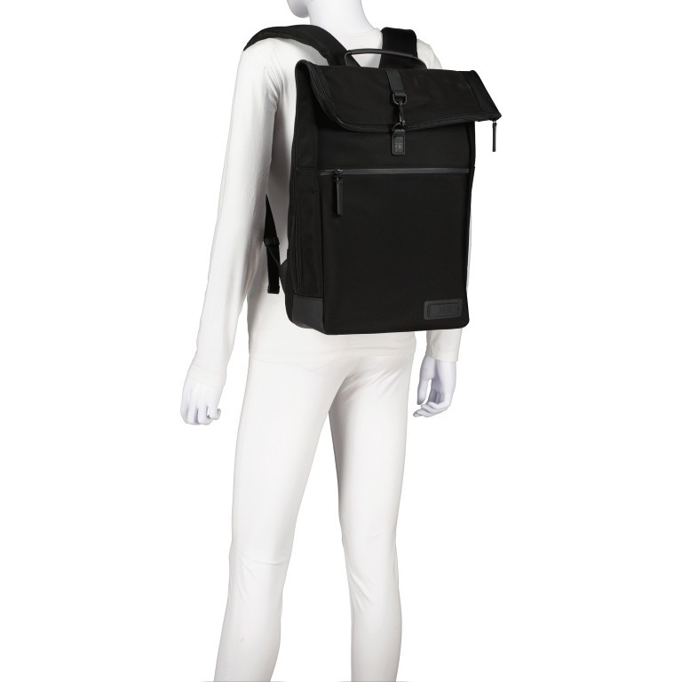 Rucksack Tallinn Courier Backpack mit Tablet- und Laptopfach 15 Zoll Black, Farbe: schwarz, Marke: Jost, EAN: 4025307782448, Abmessungen in cm: 29x45x14, Bild 5 von 8