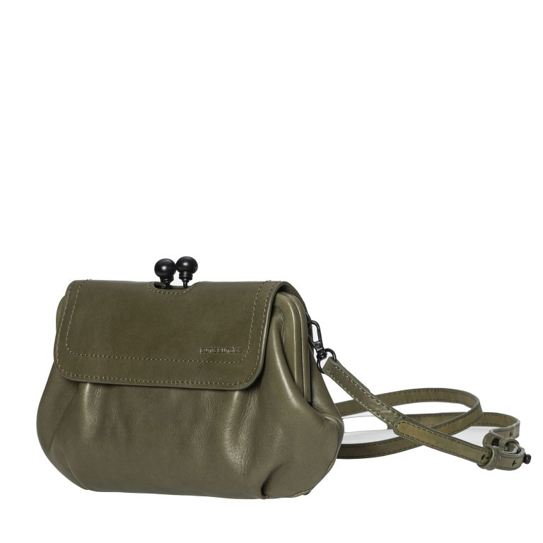 Umhängetasche / Clutch Grandma's Luxury Club Mrs. Whoopie Pie mit Knipsverschluss Tarmac, Farbe: grün/oliv, Marke: Aunts & Uncles, EAN: 4250394980907, Abmessungen in cm: 22x14x4, Bild 2 von 6